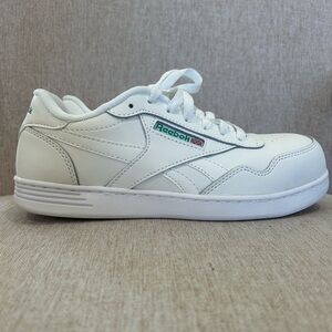 Reebok Men’s Classic White Leather Composite Toe Work shoes size 8.5M New.